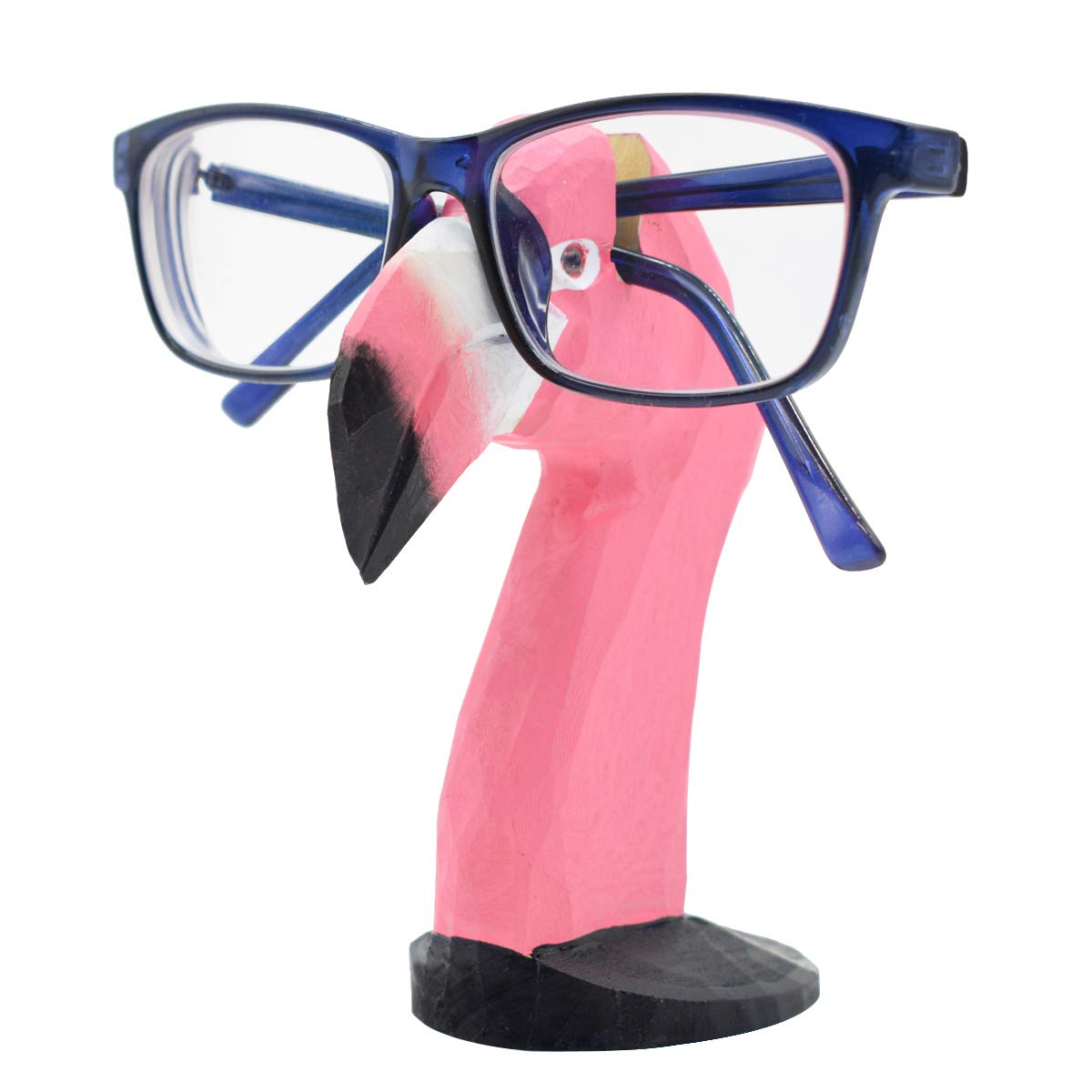 VIPbuy Hand Carved Wood Eyeglasses Spectacle Sunglasses Holder Stand Flamingo Shaped Home Office Desk Décor Gift