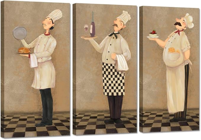 Amazon.com: iHAPPYWALL 3 Pieces Kitchen Pictures Wall Decor Funny