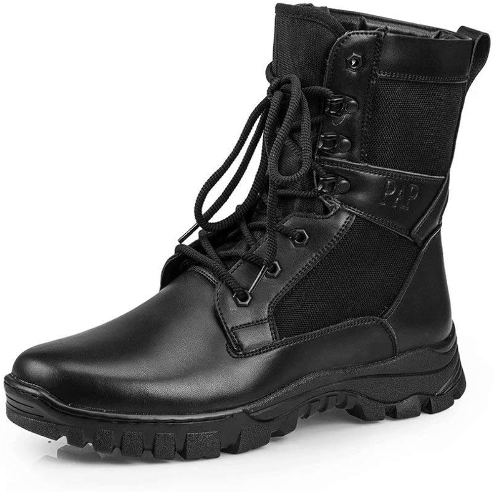Men's Tactical Boots 8" Lightweight Combat Boots Microfiber Leather