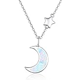 Cuoka 925 Sterling Silver Heart Necklace I Love You to The Moon and Back Pendant Sun Star Moon Necklace Jewelry for Women with Gifts Box