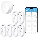 GoveeLife Upgraded Smart Water Leak Detector 1s with High Alarm, 6 Pack | 1804ft Ultra-Long Range, WiFi Water Sensor with SMS/Email/APP Push, 5Yr Battery Life,IP67, Suit for Home, Basement, Kitchen