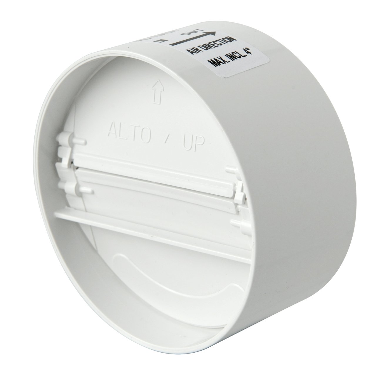 The Ventilation vlg100b-y vlg100b Butterfly of No Air in ABS with compensatory Gasket, Valve for Pipe Diameter 100 ? 110 mm White