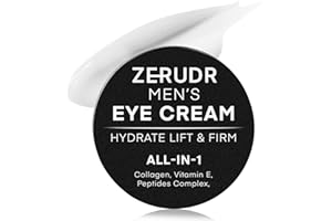 ZERUDR Men’s under Eye cream: all-in-1 Eye Bags, Dark Circles, and Puffiness reduce- Men’s eye care for hydrate, firm & repair 1 oz