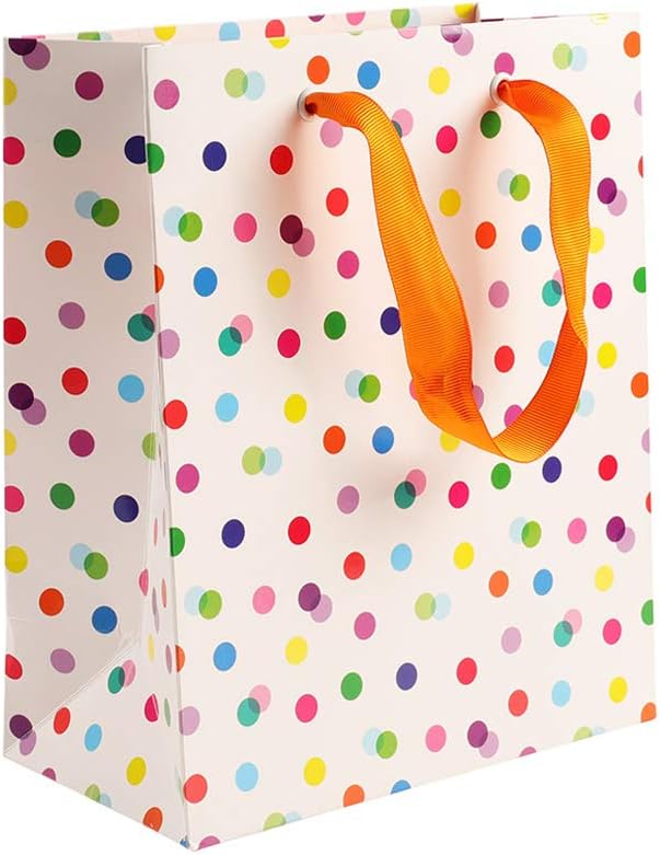 Paperchase Medium Rainbow dot Gift Bags Pack of 10 Amazon.co.uk