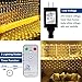 Ollny Net Lights Outdoor Mesh Light 10x7ft, 210LED Connectable Christmas Net Lights with 8 Modes, IP67 Waterproof Bush Light for Tree Wall Ceiling Outside Decorations, Warm White