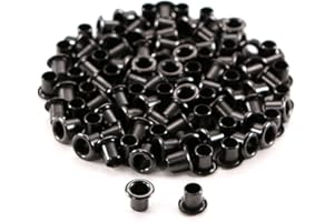 HolsterSmith Kydex Holster Eyelets - (#8-9 Length) - (1/4 in. Diameter) - (Black Coated) - (100 Pack) - (USA Made) - Kydex Rivets for DIY Holster and Sheath Making