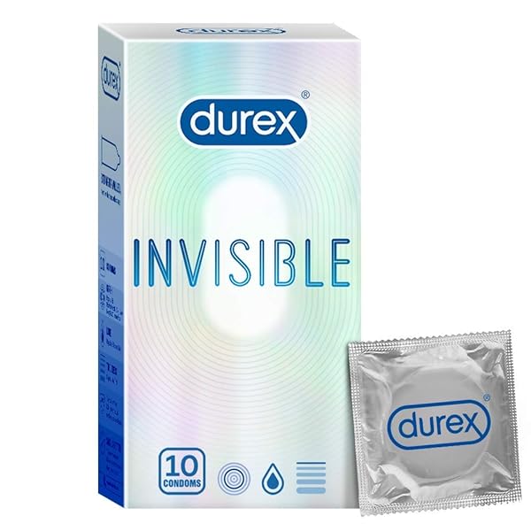 DUREX INVISIBLE SUPER ULTRA THIN CONDOMS FOR MEN – 10 COUNT – PACKAGING MAY VARY