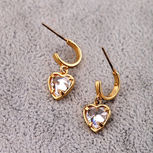 usongs fashion jewelry 14K gold hypoallergenic ear acupuncture stud earrings earrings women girls models love 10040 - Thumbnail 5