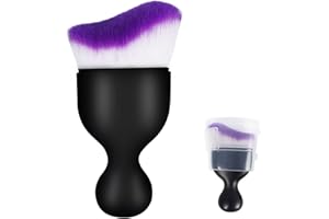 TEUOPIOE Auto Interior Dust Brush, Car Detailing Brush, Soft Bristles Detailing Brush Dusting Tool for Automotive Dashboard, Air Conditioner Vents, Leather, Computer,Scratch Free(Purple)