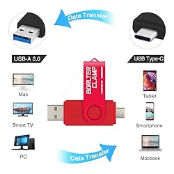 128GB USB Type-C Flash Drive, BorlterClamp USB C