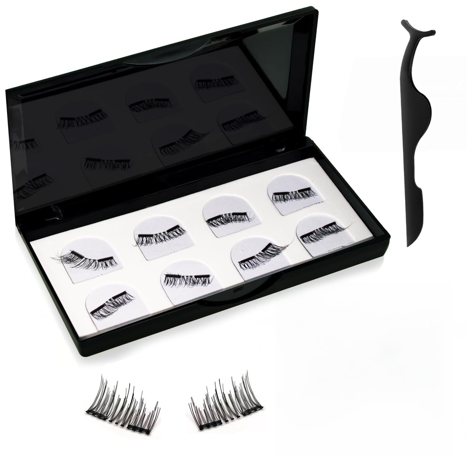 Photo 1 of Upgrade 3D Natural Magnetic Eyelashes,Lightweight Magnetic Eyelashes Kit, No Glue Needed