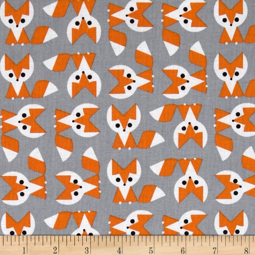 Fox Fabric by the Yard Kritters in the Mailbox Fox Fabrics