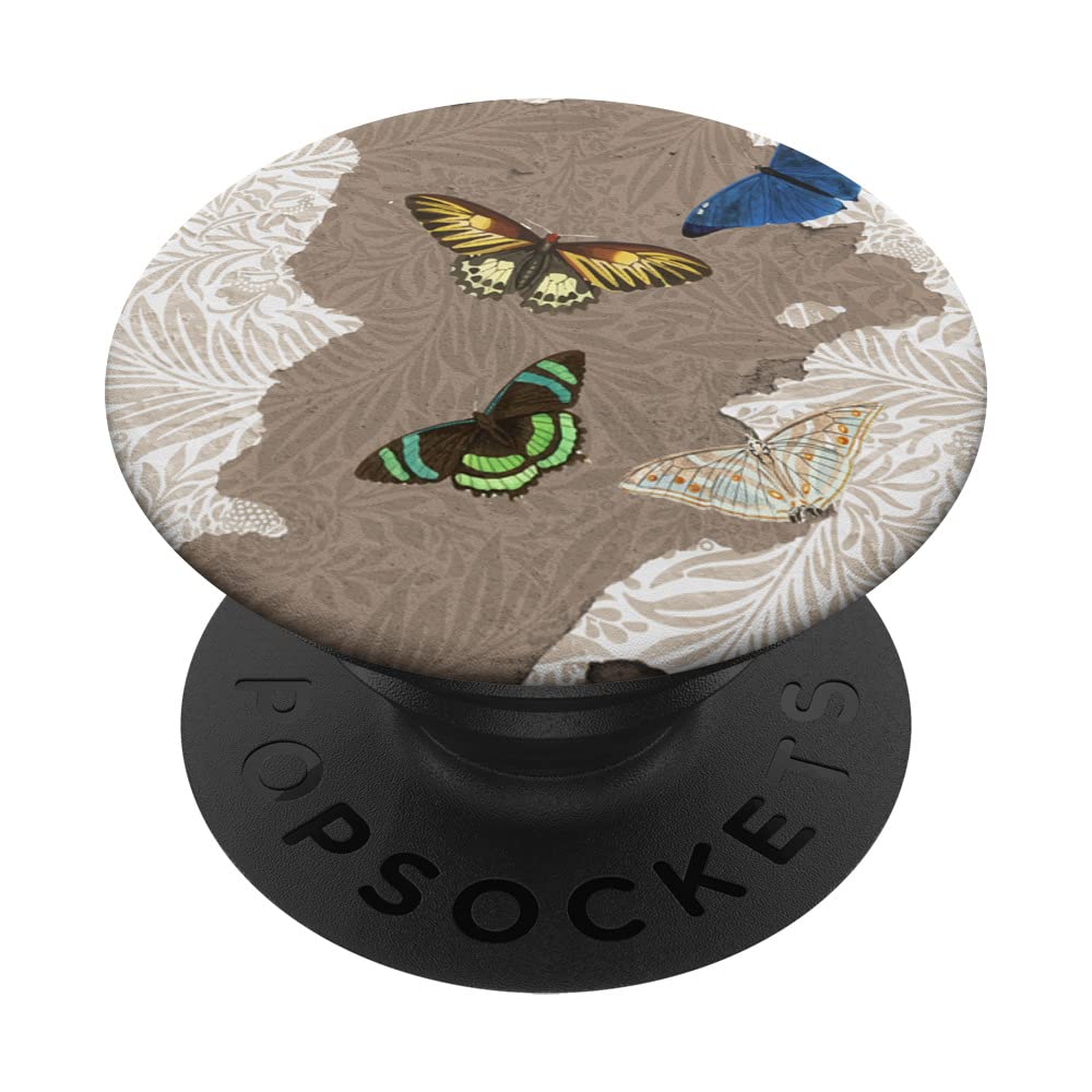 Butterfly Cottagecore Aesthetic Pattern Wallpaper Design PopSockets Swappable PopGrip