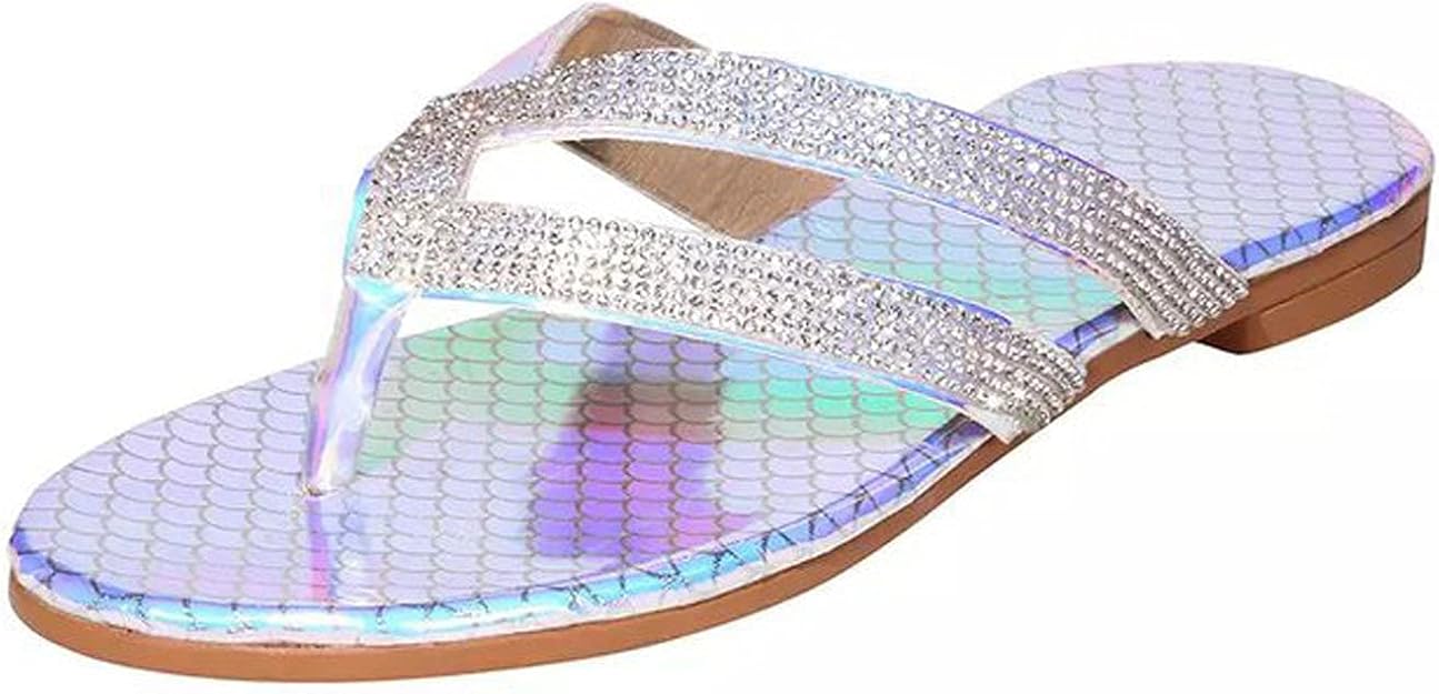 Amazon.com: Sandals for Women Roman Casual Summer,2022 Cute Rhinestone Bling Comfy Flatform 