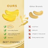 URAQT 24K Gold Under Eye Treatment Masks 30 Pairs Collagen Gel Pads Hydrating view 5