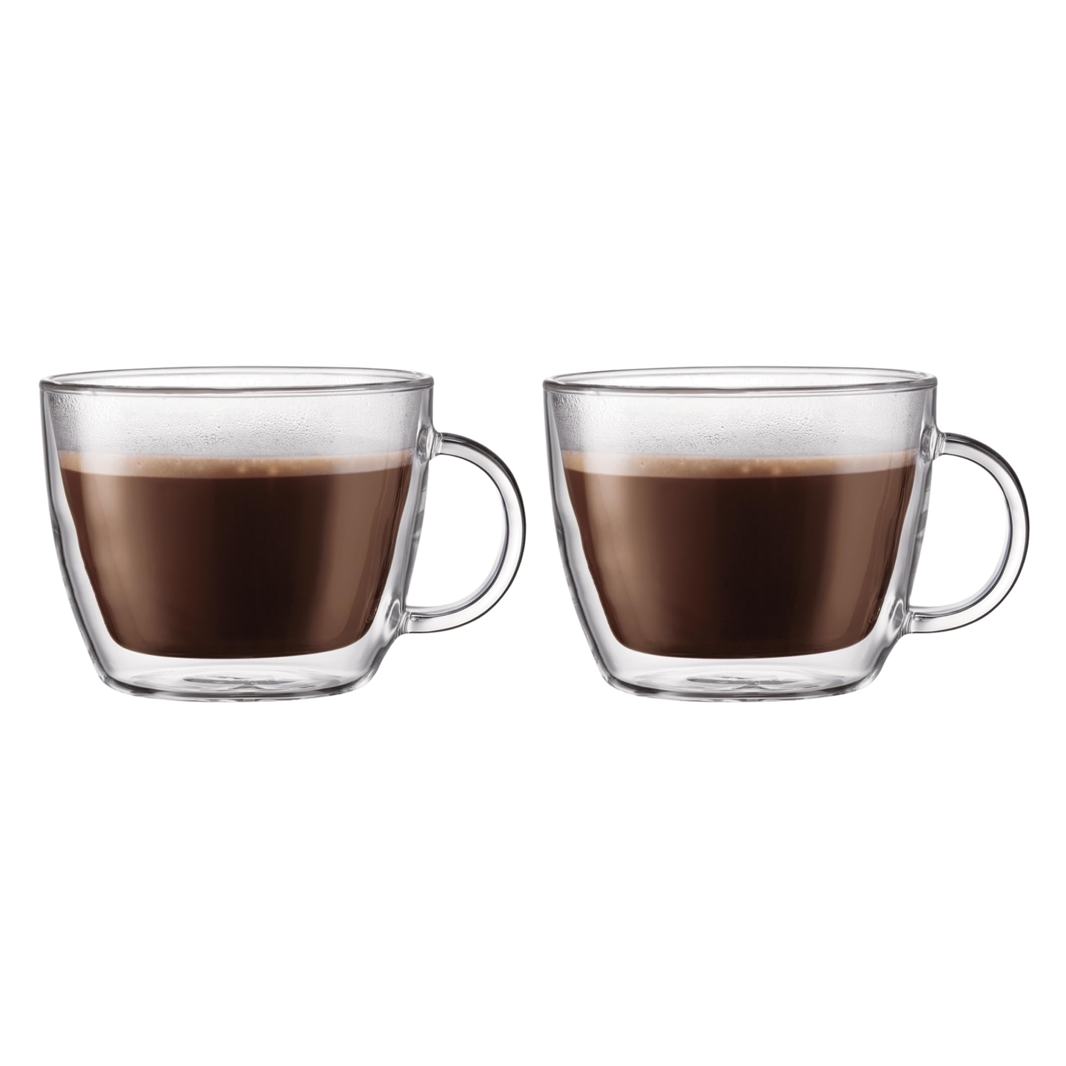 Photo 1 of Bodum 15oz Double Wall Latte Mug, High-Heat Borosilicate Glass, Set of 2, Clear