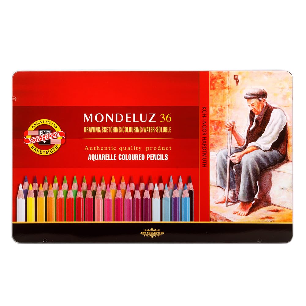 KOH-I-NOOR 3725 Mondeluz Aquarell Coloured Pencils - Assorted Colour (Set of 36)