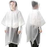 ANYOO 2 Pack Raincoats for Kids Emergency Ponchos Reusable Rain Poncho with Hood Waterproof Rain Coats for Boys and Girls