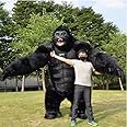 2.6m high Inflatable King Kong Gorilla Costume for Adult Halloween Plush Furry Suit, New