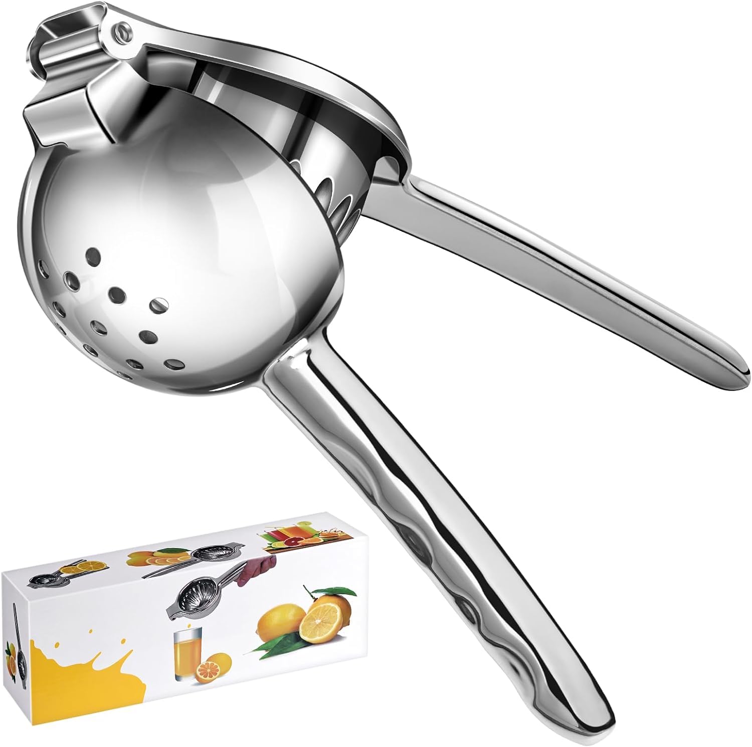 Lemon Squeezer, Sopito Lemon Juicer Stainless Steel with Soft Grip Handle for Squeeze Limes and Citrus, Heavy Duty Citrus Squeezer Press Manual Juicer
