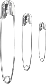 The Bead Shop Assorted Safety Pins 48 x 27–38mm Nickel Plated Craft Sewing view 3