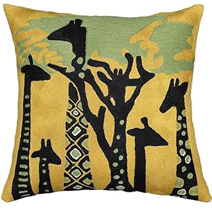 Amazon Com Kashmir Designs Abstract Giraffe Throw Pillow Cover