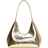 Verdusa Women's Metallic Hobo Shoulder Bags Top Handle Handbag Zipper Purses