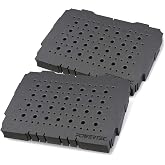 POWERTEC Router Bit Storage, Drill Bit Organizer Tray for Festool Systainer SYS 1 &amp; Tanos Systainer&sup3; M - Holds 103 Bits, 28PCs 1/2" and 75PCs 1/4" Shank Router Bits &amp; Case Not Included, 2PK (71419-P2)