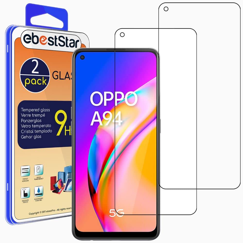ebestStar - for Oppo A94 5G Screen Protector x2, Tempered Glass Protection, Premium Ultra Clear Transparent