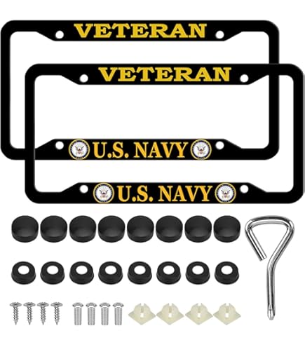 thumbnail image 2 of JR Studio US Army Vietnam Era Veteran Military Veteran Stainless Steel Car Truck License Plate Frame Car Tag Holder 2 of 13
