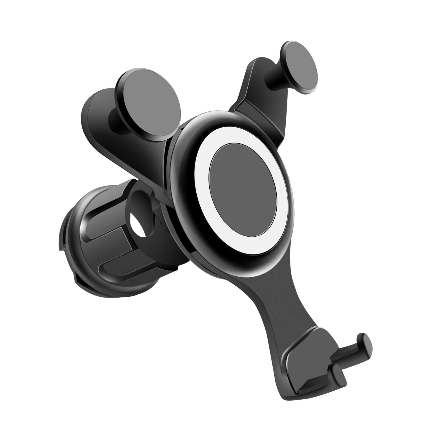 OYEFLY mobile phone holder compatible with Smart Model 453 Forfour Fortwo | Universal holder for Smartphone, GPS & Tablet | 360 adjustable for optimum visibility | Car phone holder (Black)