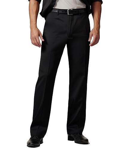 Men's Wrinkle-Resistant Dress Pants No-Iron Classic Fit Hidden