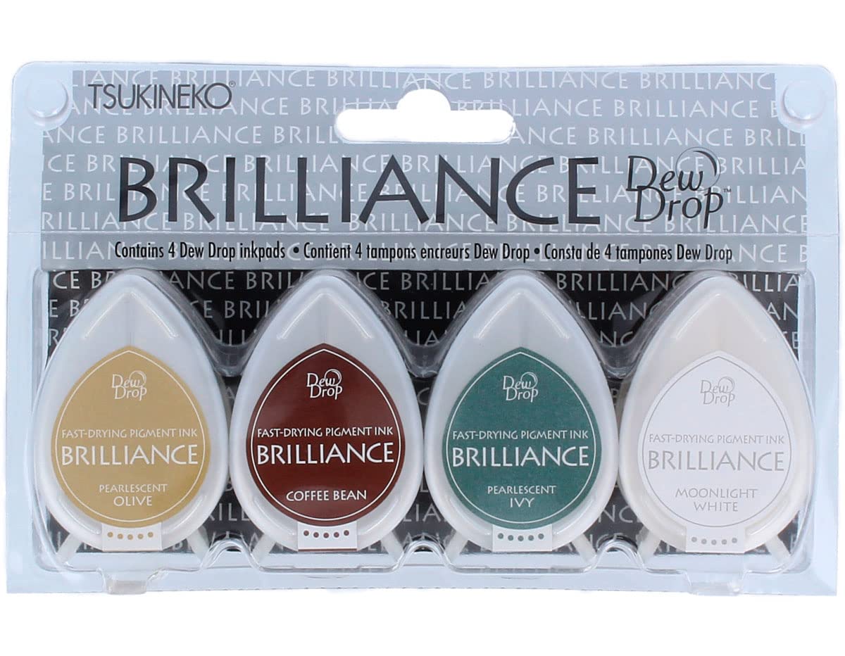 Tsukineko "Earth Tone" Brilliance Inkpad Set, Multiple Colours