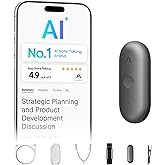 Plaud NotePin S AI Voice Recorder, AI Wearable Notetaker, AI Transcribe & Summarize, Support 112 Languages, 64GB Memory, Audi