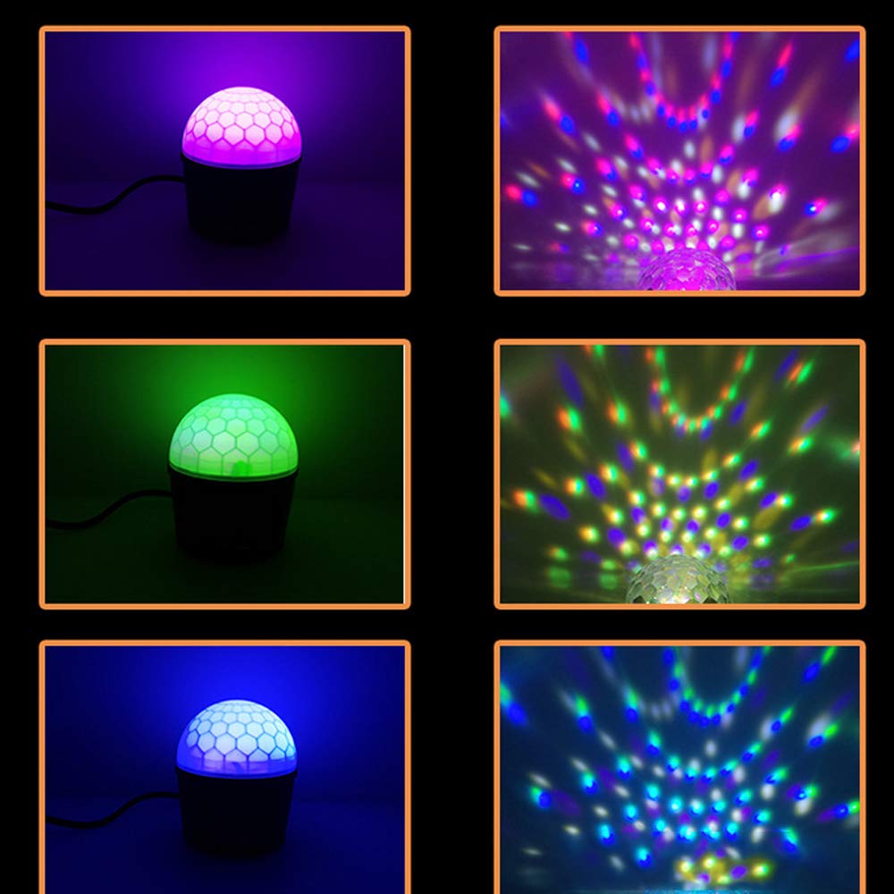 AveyLum Disco Ball Party Light USB Night Light Sound Control Strobe Light for Kids Birthday Karaoke Bar Club Stage DJ Camping Lighting