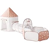 3-in-1 Pop Up Tent for Kids: with Ball Pit & Play Tunnel - Senodeer Baby Toddler Toys Outdoor Indoor Use - Boys Girls Climbin