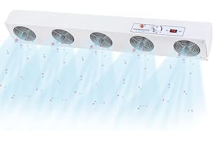 YUCHENGTECH Ionizing Air Blower Static Eliminator Anti Static Ionizer ESD Ionizer Anti Static Blower Multi-ESD Fan Suspended 110V(5-Fan)
