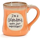 "I'm a Grandma, What's Your Superpower" 18 oz Porcelain Coffee Cup Mug