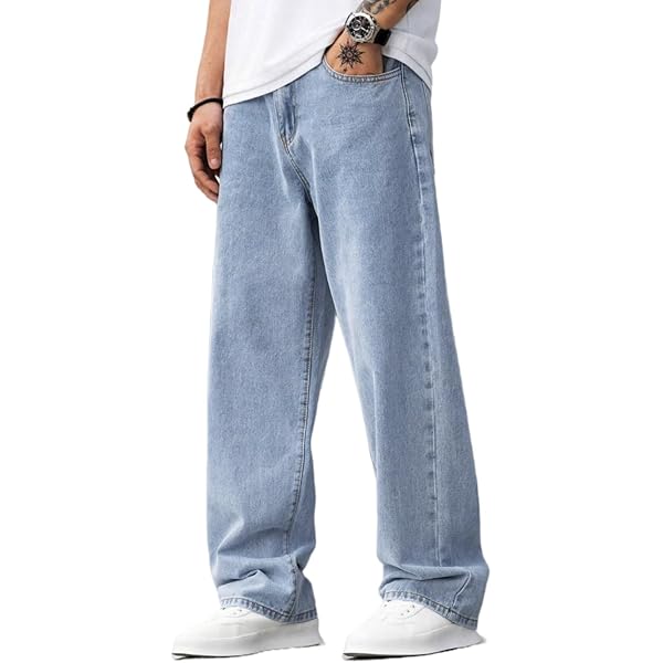 Amazon.com: Lumiquintette Baggy Jeans for Men Y2K Streetwear