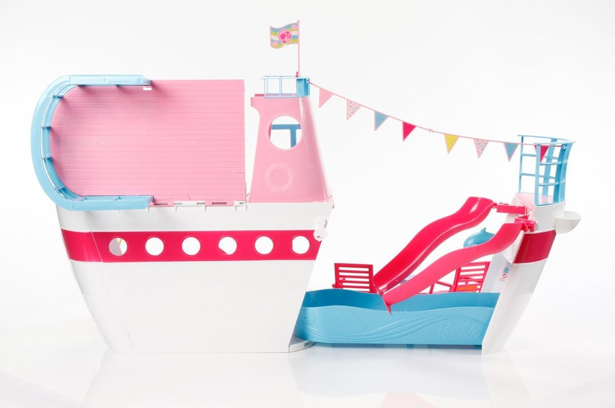 barbie cruise ship playset with 3 dolls and 28 accessories