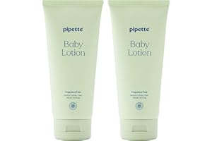 Pipette Baby Lotion, Fragrance Free, 5.7 fl oz (Pack of 2), Unscented Baby Lotion for Newborn, Sensitive Skin, and Kids, Non-Toxic and Hypoallergenic, Made with Ceramides