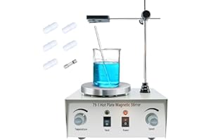 YaeCCC 1000ml Magnetic Stirrer Hot Plate Magnetic Mixer Stir Plate Lab Stirrers 2400 RPM with Support Stand and 5pcs Stir Bars