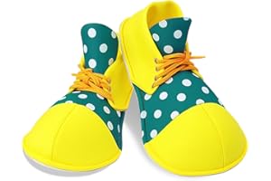 SATINIOR Clown Shoes Halloween Costume Polka Dot Unisex Clown Boots Costume Accessories for Adults Party