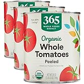 365 by Whole Foods Market, Tomatoes Whole Peeled Organic, 28 Ounce (Pack of 3)