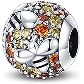 KUNSIR 925 Sterling Silver Charms fits Pandora Charm bracelets for Woman,Dangle Pendant Charm Bead, Jewelry Beads DIY Gifts