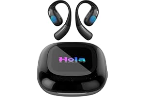 BOUNDLESS MOUTAIN AI Translation Earbuds Real Time Powered by ChatGPT,LCD Touch Screen OWS Translator for 147 Languages & Accents,Audifonos Traductores Inglés Español,Translation Device, Ideal for Travel/Business,Black