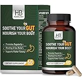 Rigma Herbal BEE Gut Health - Gas and Bloating Relief, Constipation, Leaky Gut Repair - Gut Cleanse & Restore Digestion - Promote Regularity, Colon Cleanser, 60 Capsules