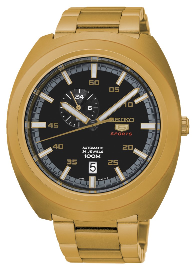 seiko 5 sports automatic 24 jewels 100m gold