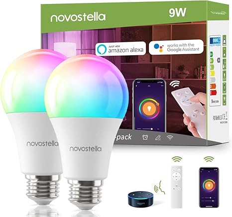 bombilla inteligente wifi bombillas led rgb cambio de color con control remoto a19 e26 2700k 6500k luces regulables funcionan con alexa e ifttt no