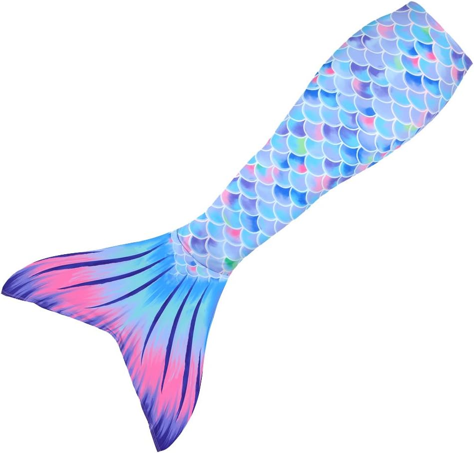 Basumee Girls Mermaid Tails for Swimming Kids Swimmable Mermaid Swimsuit Costume (No Monofin)